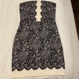 Express White and Black tube dress